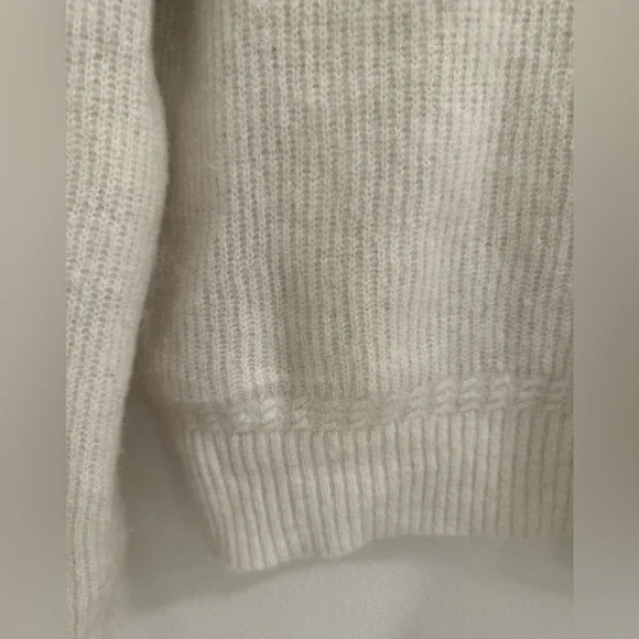 Cream Sezane sweater -pretty details aroundd collar, sleeves and bottom. - Picture 2 of 14